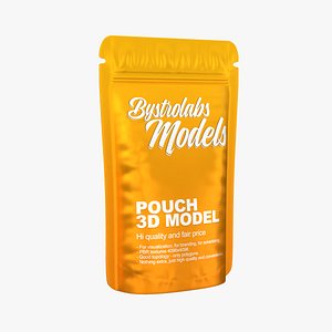 3D Yellow Food pouch