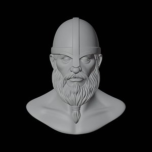 Viking Bust 3D Print Model 3D