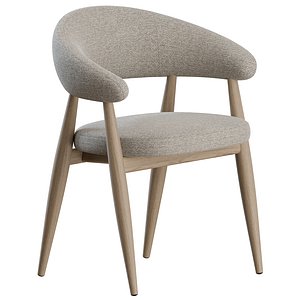 Velvet Chair Armrest by Potocco 3D model