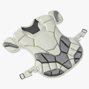 Softball Chest Shield Horizontal White