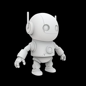 Tiny Robot Companion Figurine 3D Print Model 3D model