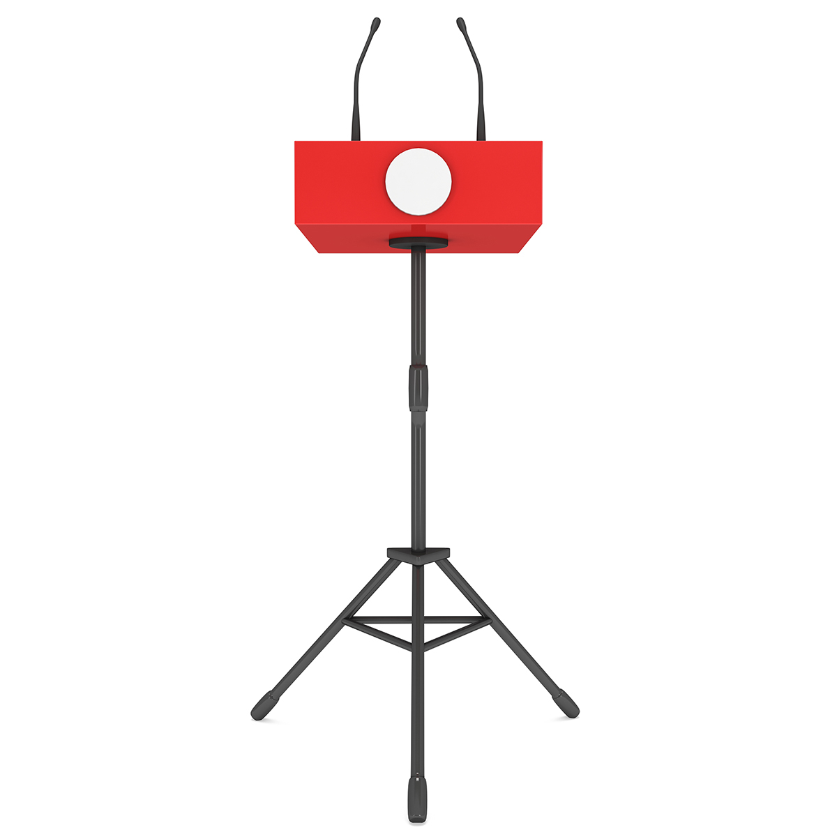 3D red speaker podium tripod model TurboSquid 1646507