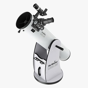 3D Amateur dobsonian mounted telescope model