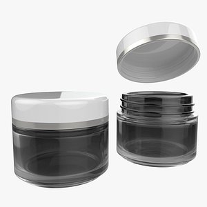 50ml Cosmetics Jar Low Poly High Poly