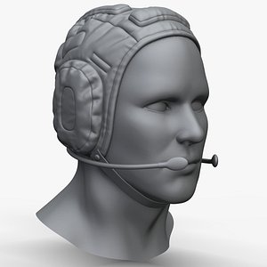 Astronaut Head and Cap High Poly