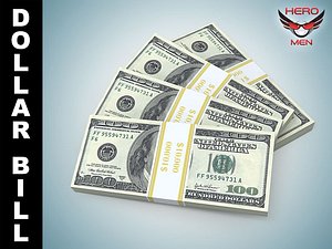 render dollar bill banknote 3ds