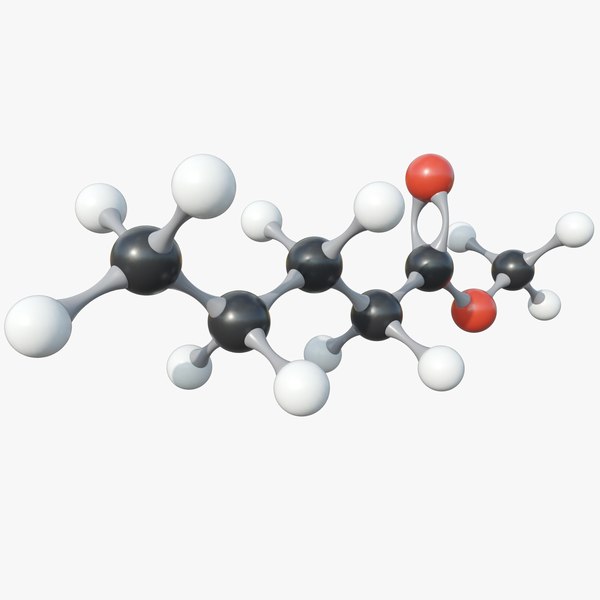 3D Methyl Pentanoate Molecule With PBR 4K 8K