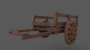 Wooden Cart 3D model
