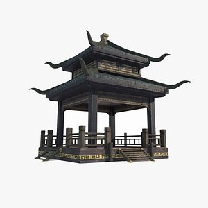 Asian Ancient Architecture Pavilion 3D model