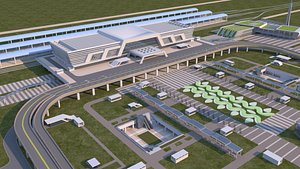 3D model High Speed Railway Station