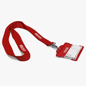 Visitor Lanyard with Plastic ID Card Holder