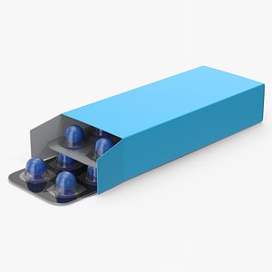 3D Blue Pill Package