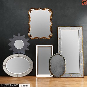 horchow mirrors set 01 3D model