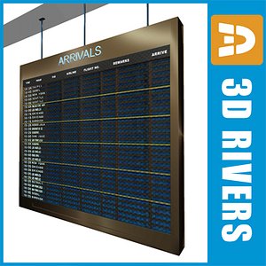 Airport indicator board by 3DRivers