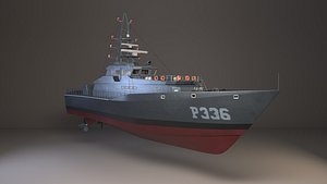 3D model military boat