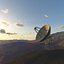 Radio Telescope in Desert (Terragen 2)