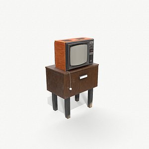 3D old soviet tv stand