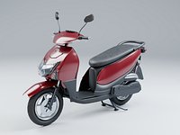 Red Beat Pop Urban Scooter Motorcycle  High Detail 4K 3D Model