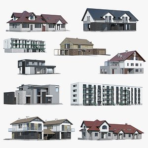 3D house building home model