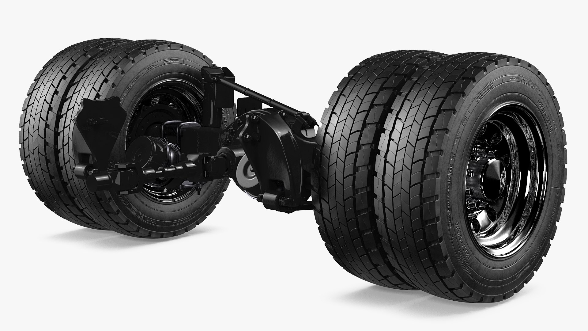 Heavy Duty Truck Rear Axle 3D model preview