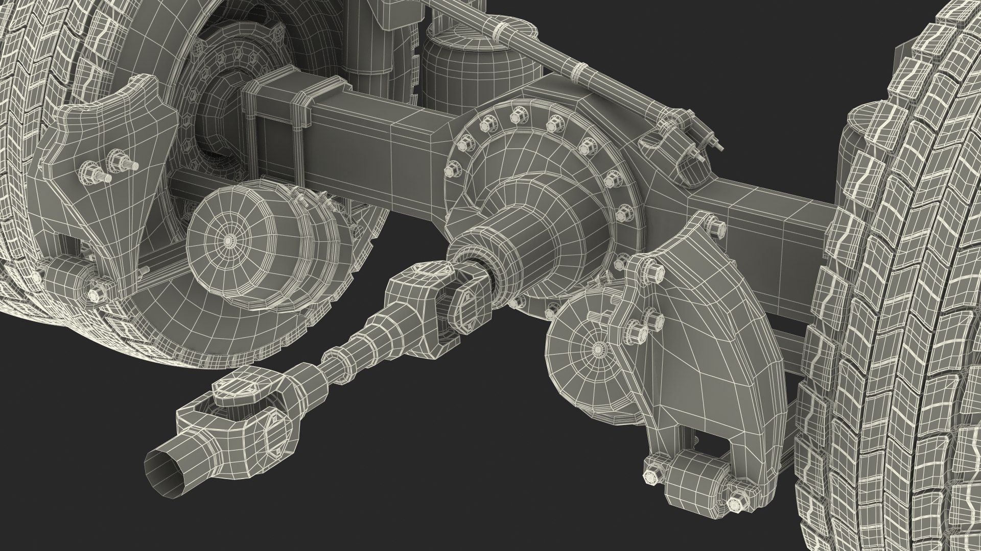 Heavy Duty Truck Rear Axle Model - TurboSquid 1606962