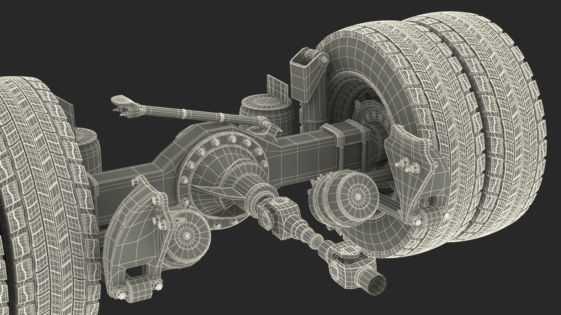 Heavy Duty Truck Rear Axle Model - TurboSquid 1606962