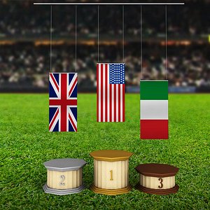 old greece sport podium 3d model