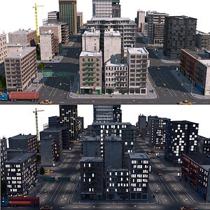 3D model city a1 day night