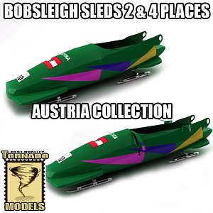 3d model bobsleigh sled - austria