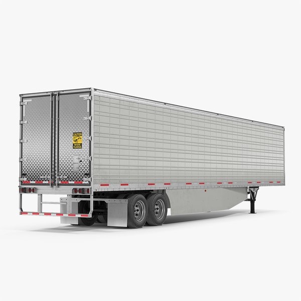 3D large semi trailer refrigerator model