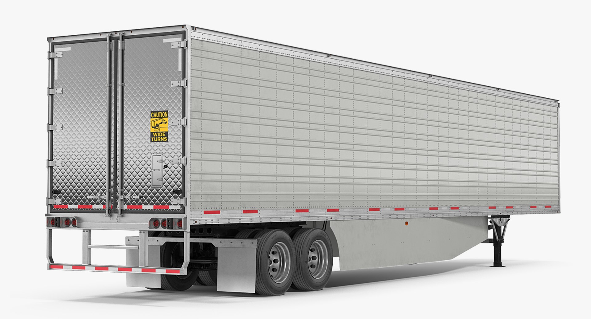 Large Semi Trailer Refrigerator 3D model preview