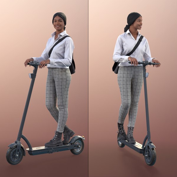3D woman bag scooter