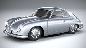 3D Porsche 356 Coupe split 1951