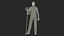 Chinese Grandpa with Rake