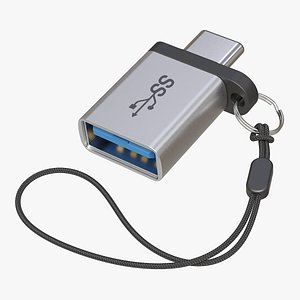 USB C to USB 3 Pendant 3D model