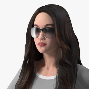 Chinese Woman Rigged for Modo model