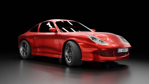 3D 3D car inspired in a 911 Carrera 4S 1998