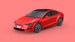 3D Tesla model S Plaid 2023