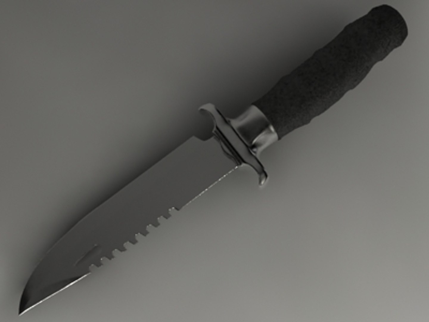3d Model Of Rambo Knife Render