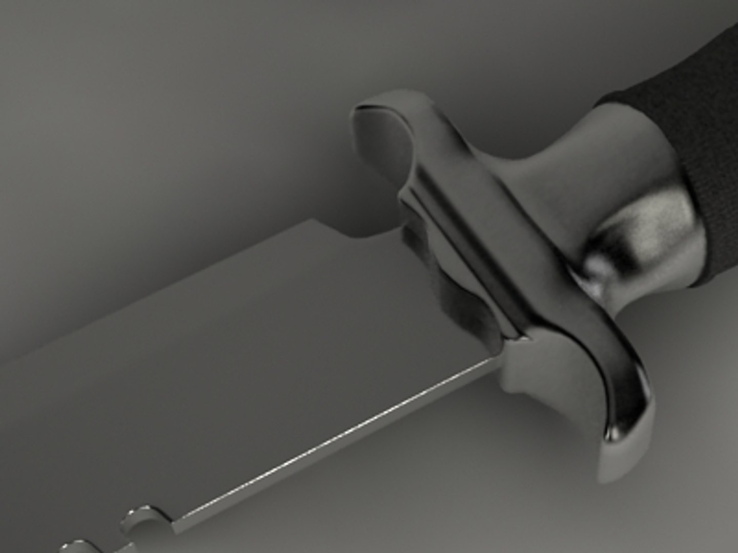 3d Model Of Rambo Knife Render