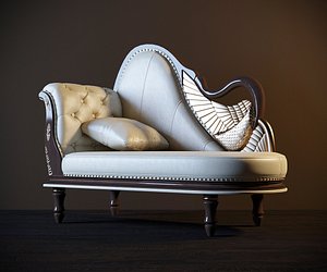 classic sofa couch grande 3d model