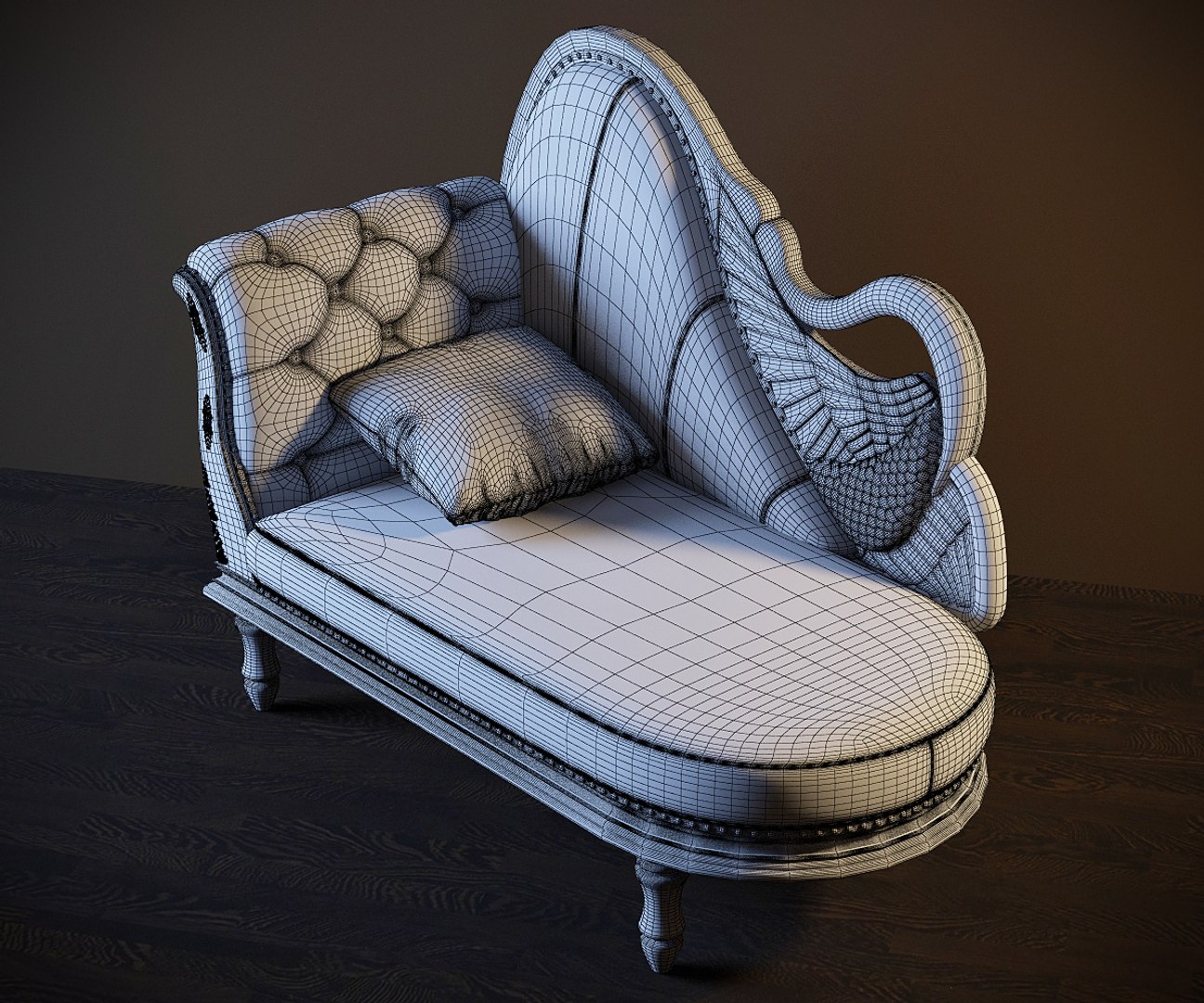 Classic Sofa Couch Grande 3d Model