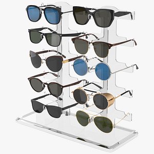 3D model Glasses Display With Glasses