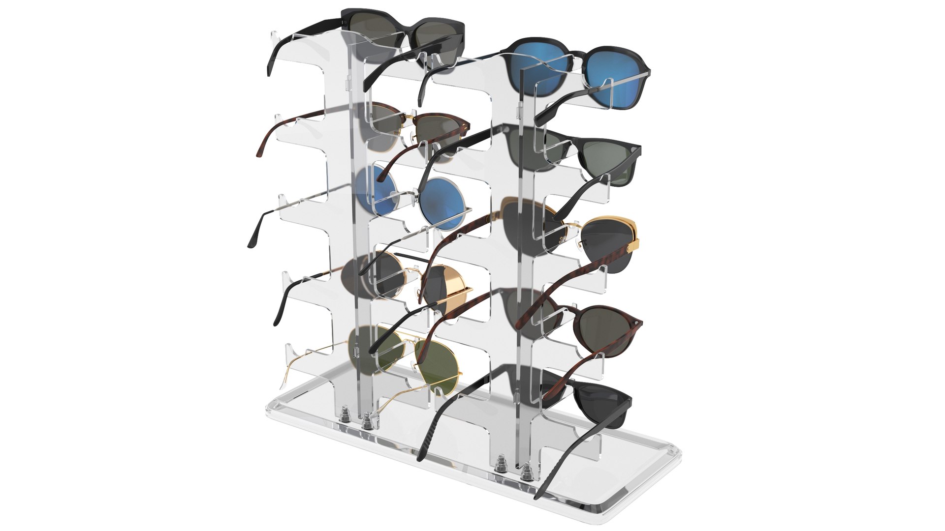 3D Model Glasses Display With Glasses - TurboSquid 1863960