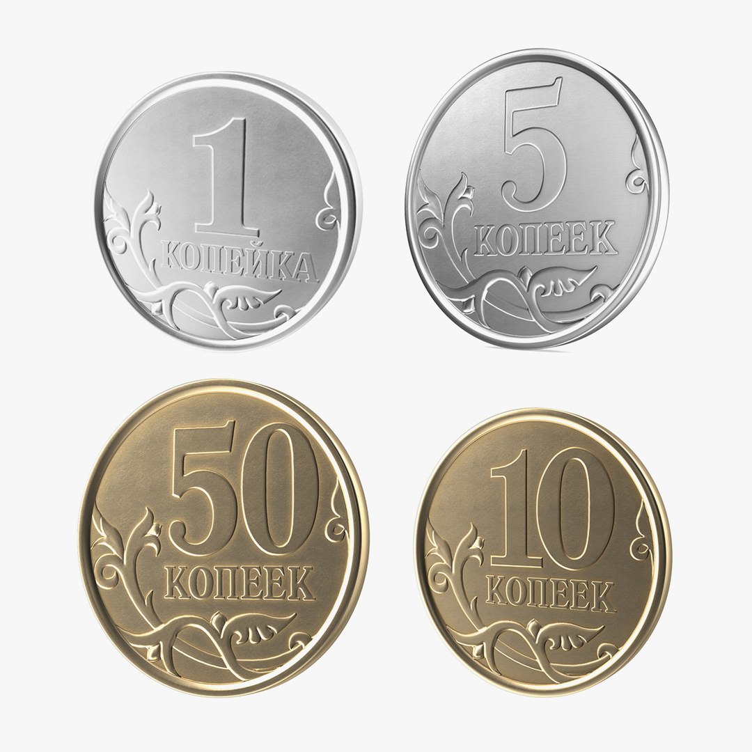 Russian Kopek Coins Collection 2 3D model preview