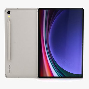 Samsung Galaxy Tab S9 Beige with S-Pen 3D model