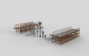railway pack 3D model model