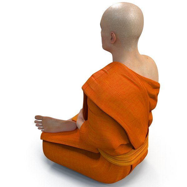 3ds max buddhist monk seated meditation