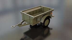 military cargo trailer cart model