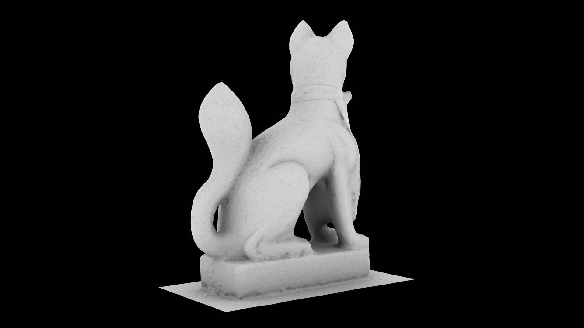 Japanese Fox Stone Statue model - TurboSquid 2153974